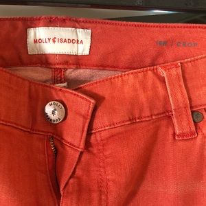 Molly & Isadora by Dia & Co. Coral Denim Shorts Size 16W